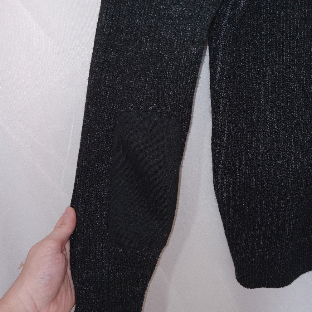 Nick Danger Mens Black Full Zip Sweater Jacket Mock Neck Hooded EUC - Picture 5 of 14